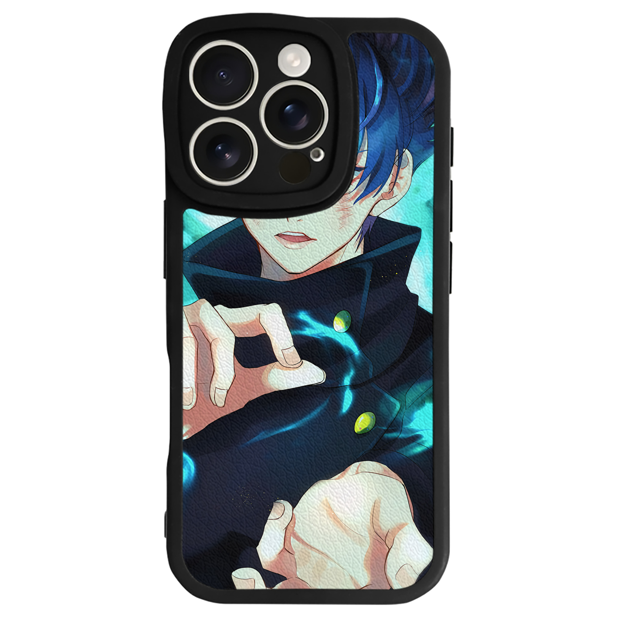 （画像用） 呪術廻戦 Jujutsu Kaisen 【iPhone 16シリーズ対応】シリコンスマホケース（レザー調） 材質：シリコン